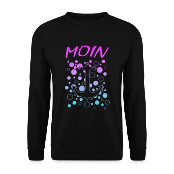 Moin Anker Hamburg - Unisex Pullover - Schwarz - Vorne - Alina (178cm) & Michal (187cm)