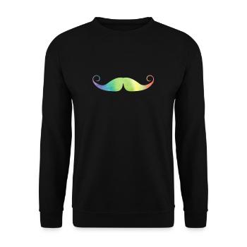 Sainte moustache - Sweat-shirt Unisexe - noir - Devant - Alina (178cm) & Michal (187cm)