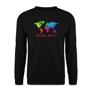 Un monde une maison - Sweat-shirt Unisexe - noir - Devant - Alina (178cm) & Michal (187cm)