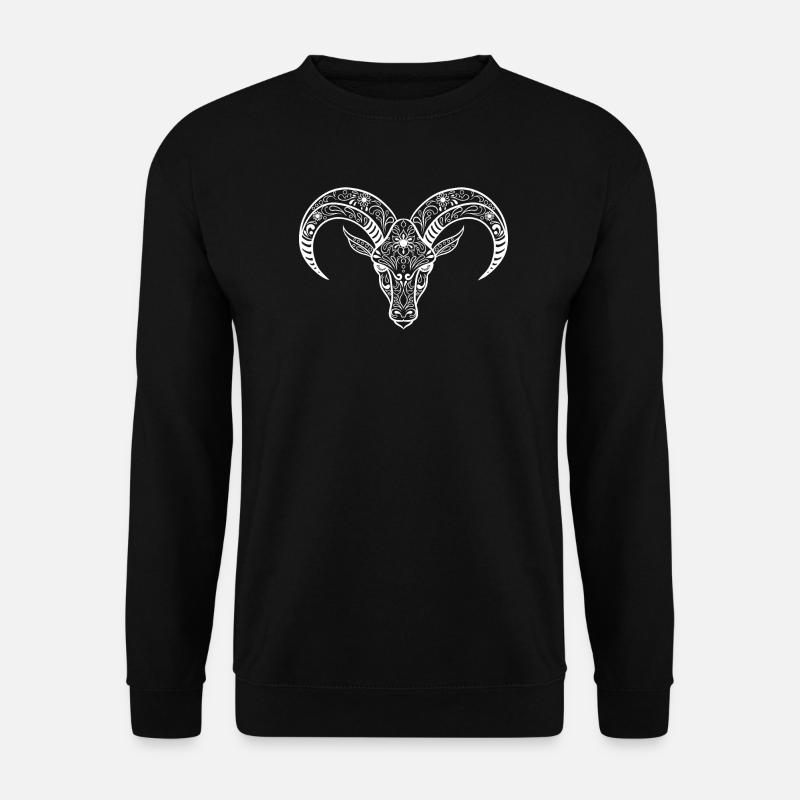 Sugarskull Widder - Unisex Pullover - Schwarz