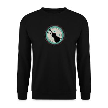 Geige - Unisex Pullover - Schwarz - Vorne - Alina (178cm) & Michal (187cm)