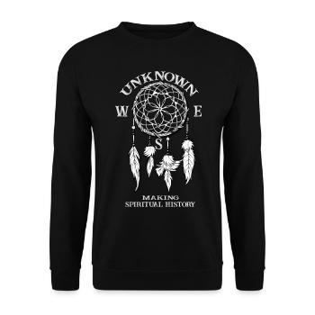 T-shirt Dreamcatcher noir - Sweat-shirt Unisexe - noir - Devant - Alina (178cm) & Michal (187cm)