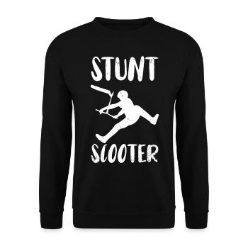 Stuntscooter Scooter Tretroller - Unisex Pullover - Schwarz - Vorne - Alina (178cm) & Michal (187cm)
