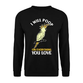 Cockatoo - Unisex Sweatshirt - black - Front - Alina (178cm) & Michal (187cm)