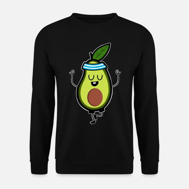 Avocado Meditation Yoga - Unisex Pullover - Schwarz