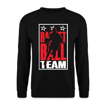 Équipe de basket-ball - Sweat-shirt Unisexe - noir - Devant - Alina (178cm) & Michal (187cm)
