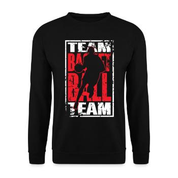 Basketball Basketballer - Unisex Pullover - Schwarz - Vorne - Alina (178cm) & Michal (187cm)
