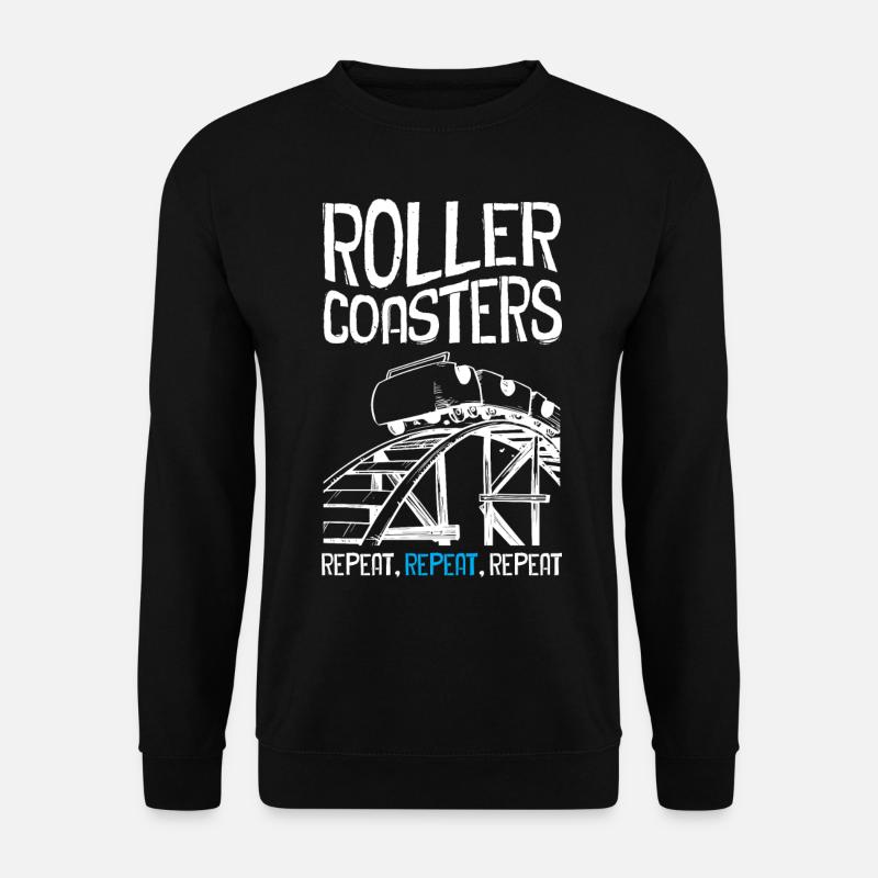 Roller Coaster Repeat - Unisex Sweatshirt - black