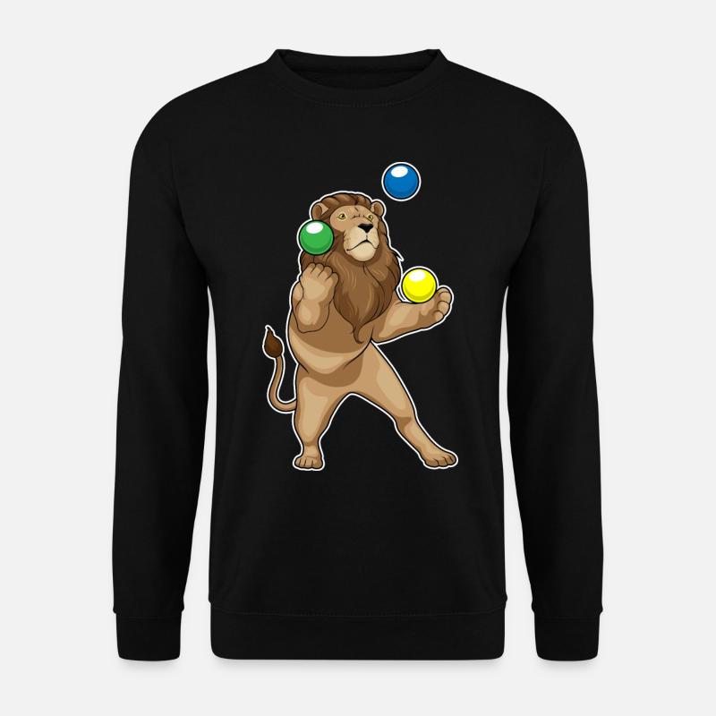 Lion juggler juggling - Unisex Sweatshirt - black