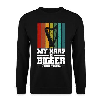 Harfenist - Unisex Pullover - Schwarz - Vorne - Alina (178cm) & Michal (187cm)