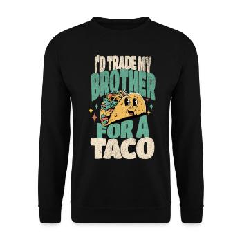 Taco - Unisex Sweatshirt - black - Front - Alina (178cm) & Michal (187cm)
