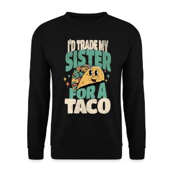 Taco - Unisex Sweatshirt - black - Front - Alina (178cm) & Michal (187cm)