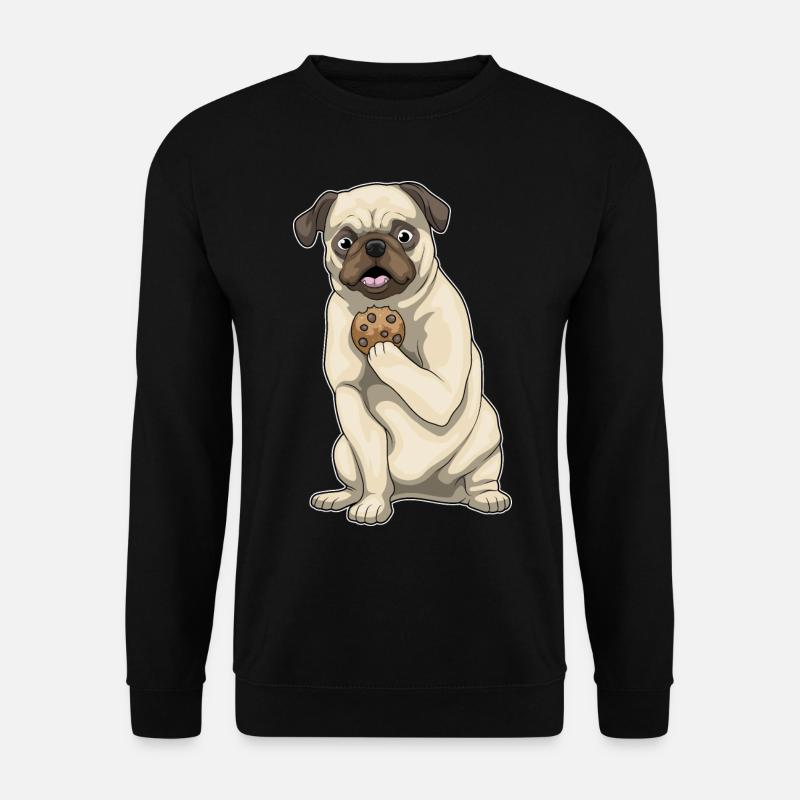 Pug Biscuit - Unisex Sweatshirt - black