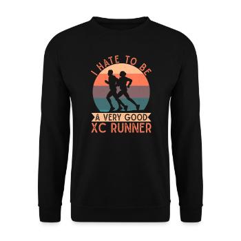 Cadeau de course XC amusant XC Runner Edition - Sweat-shirt Unisexe - noir - Devant - Alina (178cm) & Michal (187cm)