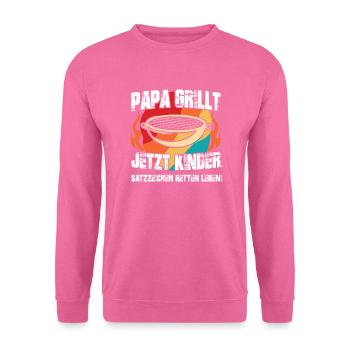 Dad Grills Now Kids Punctuation Marks Save Lives - Unisex Sweatshirt - pink - Front