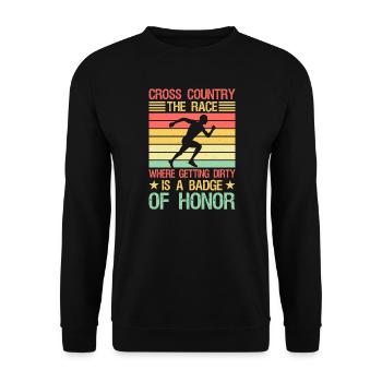Cadeaux amusants pour coureur de course à pied XC Édition unique - Sweat-shirt Unisexe - noir - Devant - Alina (178cm) & Michal (187cm)