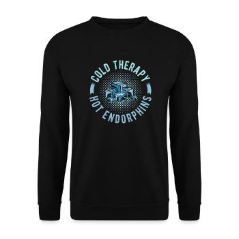 Ice Swimming frozen therapy Hot Endorphins Ice - Unisex Pullover - Schwarz - Vorne - Alina (178cm) & Michal (187cm)