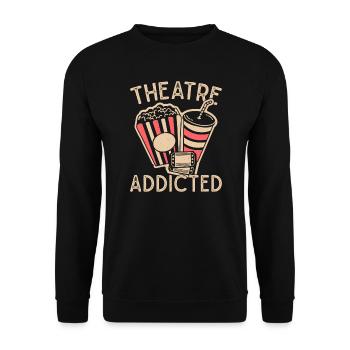 Musical Theatre Addicted Gift Idea - Unisex Sweatshirt - black - Front - Alina (178cm) & Michal (187cm)