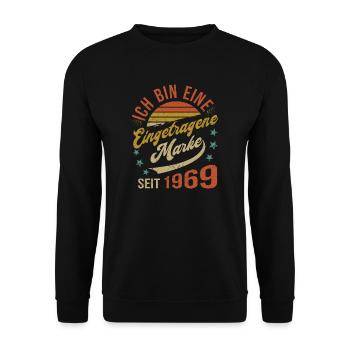 55th birthday I am 55 years old Registered trademark - Unisex Sweatshirt - black - Front - Alina (178cm) & Michal (187cm)