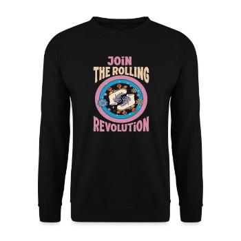 Roller Skating Skate Join The Rolling Revolution - Unisex Pullover - Schwarz - Vorne - Alina (178cm) & Michal (187cm)