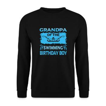 Grand-père de l’anniversaire garçon natation famille Design - Sweat-shirt Unisexe - noir - Devant - Alina (178cm) & Michal (187cm)