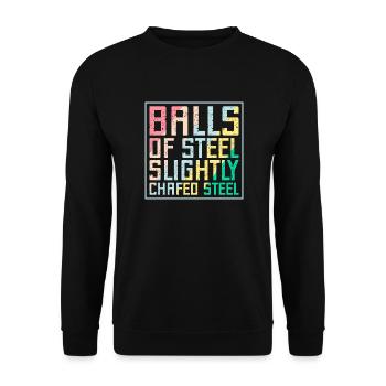 Balls Of Steel Slightly Balls Steel Pinball Gifts - Unisex Pullover - Schwarz - Vorne - Alina (178cm) & Michal (187cm)