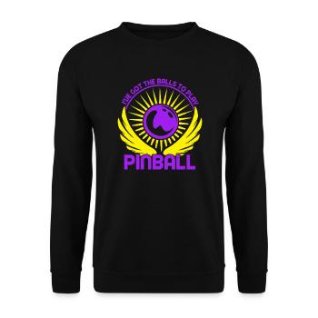 I ́ve Got The Balls To Play Pinball Machine Player - Unisex Sweatshirt - black - Front - Alina (178cm) & Michal (187cm)