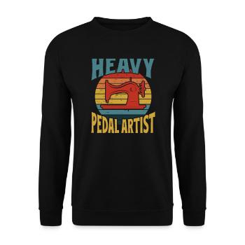Heavy Pedal Artist - Machine à coudre Quilter - Sweat-shirt Unisexe - noir - Devant - Alina (178cm) & Michal (187cm)