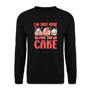 Cake Baker Just Here For Cake Cupcake - Unisex Sweatshirt - black - Front - Alina (178cm) & Michal (187cm)