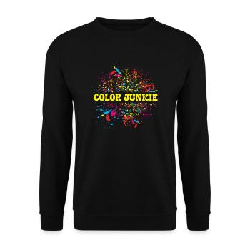 Artist Painter Graphic Color Junkie Gift Idea - Unisex Sweatshirt - black - Front - Alina (178cm) & Michal (187cm)