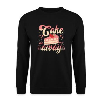 Cake Baker Cake Me Away Cupcake - Unisex Sweatshirt - black - Front - Alina (178cm) & Michal (187cm)