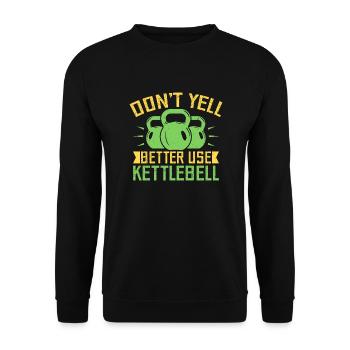 Les fanatiques de fitness ne crient pas utilisent Kettlebell - Sweat-shirt Unisexe - noir - Devant - Alina (178cm) & Michal (187cm)