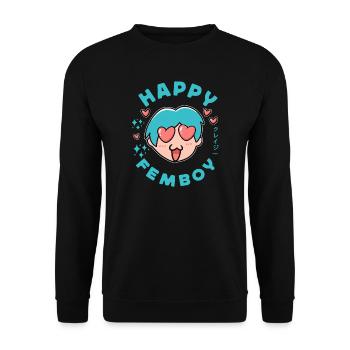 Cute Japanese Manga Women Girls Gift Otaku Kawaii - Unisex Pullover - Schwarz - Vorne - Alina (178cm) & Michal (187cm)