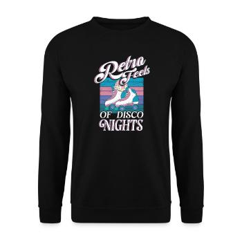 Roller Skating Skate Retro Feels Disco Nights Gift - Unisex Sweatshirt - black - Front - Alina (178cm) & Michal (187cm)
