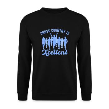Cadeau de course XC drôle XC Runner Edition - Sweat-shirt Unisexe - noir - Devant - Alina (178cm) & Michal (187cm)