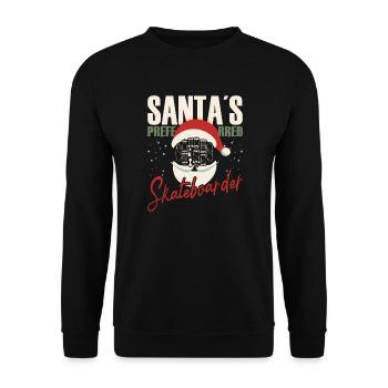 Skateboard Art Pour Garçons Filles Hommes Skateboard Cadeaux - Sweat-shirt Unisexe - noir - Devant - Alina (178cm) & Michal (187cm)