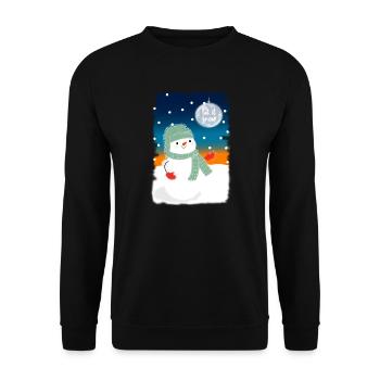 Snowman Let It Snow Snowman Lover Gift - Unisex Pullover - Schwarz - Vorne - Alina (178cm) & Michal (187cm)