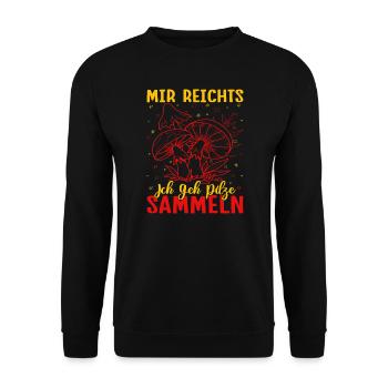 Chasse aux champignons J’en ai assez Je vais cueillir des champignons - Sweat-shirt Unisexe - noir - Devant - Alina (178cm) & Michal (187cm)