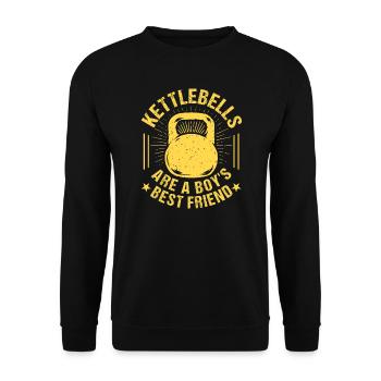 Fitness Fanatics Kettlebells Boy´s Best Friend - Unisex Pullover - Schwarz - Vorne - Alina (178cm) & Michal (187cm)