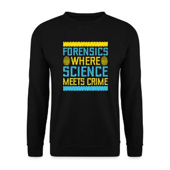 Forensic Science Major Science Meets Crime - Unisex Sweatshirt - black - Front - Alina (178cm) & Michal (187cm)
