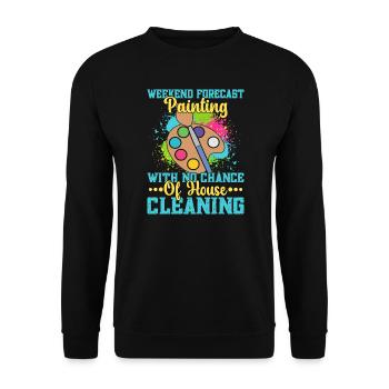 Artist Painter Graphic Weekend Painting Art Gift - Unisex Pullover - Schwarz - Vorne - Alina (178cm) & Michal (187cm)