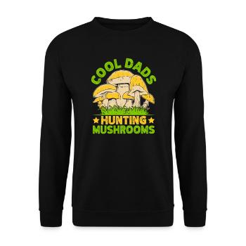 Cueillette de champignons Chasseur Cool Dads Chasse Morille - Sweat-shirt Unisexe - noir - Devant - Alina (178cm) & Michal (187cm)
