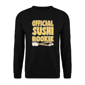 Amateur de cuisine japonaise Sushi Rooklie officiel - Sweat-shirt Unisexe - noir - Devant - Alina (178cm) & Michal (187cm)
