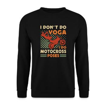 Dirt Biker Riding I Do Motocross Poses Dirt Bike - Unisex Pullover - Schwarz - Vorne - Alina (178cm) & Michal (187cm)