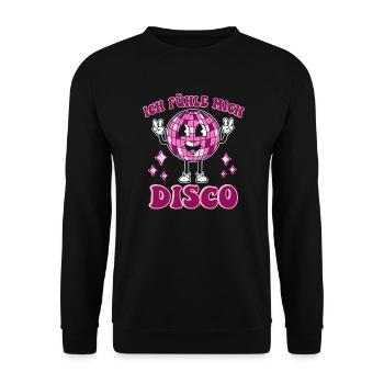 J’ai l’impression que je vais aller à la soirée disco, fêter la danse disco - Sweat-shirt Unisexe - noir - Devant - Alina (178cm) & Michal (187cm)