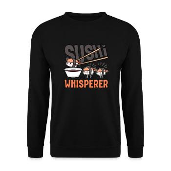 Japanese Food Lover Sushi Whisperer Sushi - Unisex Sweatshirt - black - Front - Alina (178cm) & Michal (187cm)