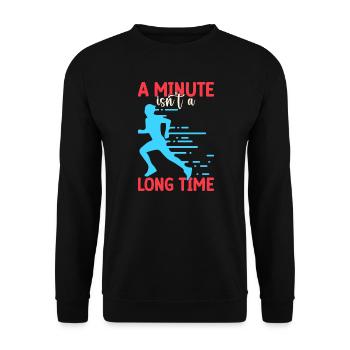 Courir une minute n’est pas un marathonien de longue date - Sweat-shirt Unisexe - noir - Devant - Alina (178cm) & Michal (187cm)