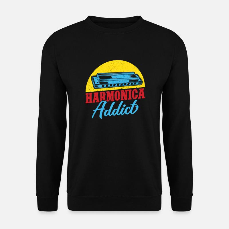 Drôle d’harmoniciste Harmonica Addict Harmonica - Sweat-shirt Unisexe - noir