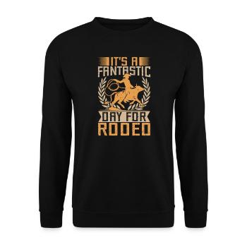 Western Rider Rodeo Day Cowgirls Rodeo - Unisex Sweatshirt - black - Front - Alina (178cm) & Michal (187cm)