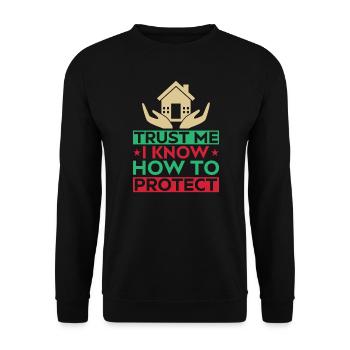 Insurance Agent Trust Me Funny Insurance Broker - Unisex Pullover - Schwarz - Vorne - Alina (178cm) & Michal (187cm)